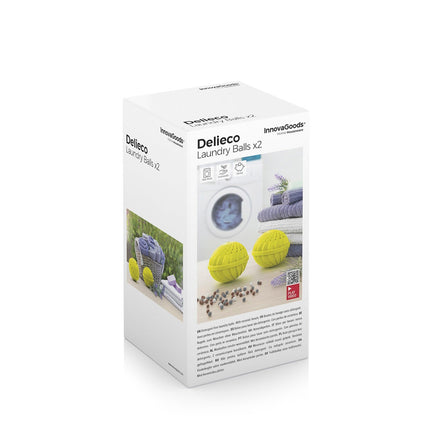 Bälle zum Wäschewaschen ohne Waschmittel Delieco InnovaGoods Packung mit 2 Einheiten