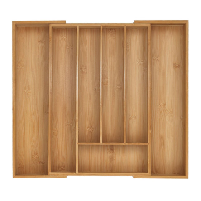 Bamboo Adjustable Cutlery Tray for Drawers
