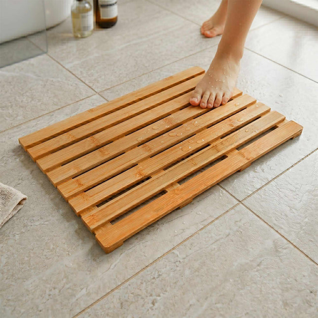 Bambus-Badematte – Rutschfest, Dusche Bad Sauna
