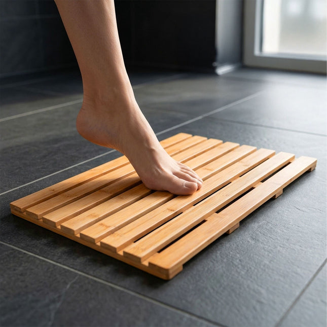 Bambus-Badematte – Rutschfest, Dusche Bad Sauna