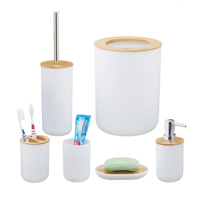 Badezimmer-Accessoires Bambus 6-teiliges Set
