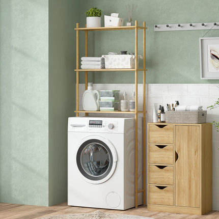 Bamboo Bathroom Shelf, 3-Tier Over-Toilet Organizer