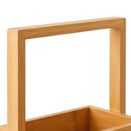Bamboo Bathroom Shelf with 4 Baskets, 88x28x16 cm