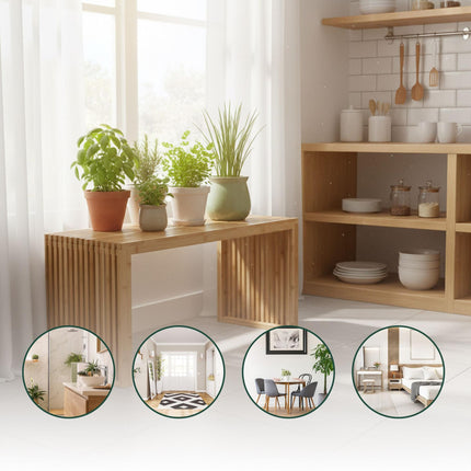 Bamboo Bench for Hallway, Bathroom, Kitchen