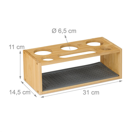 Bambusflaschenständer für 3 Flaschen