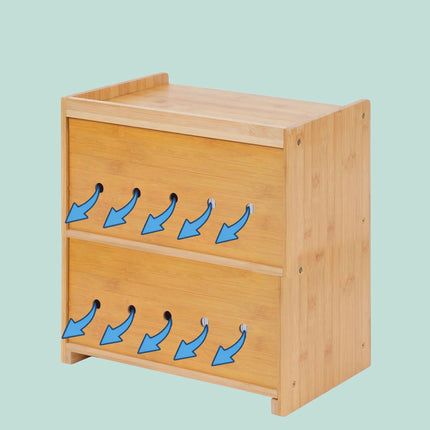 Bamboo Bread Bin, 2-Tier With Viewing Window