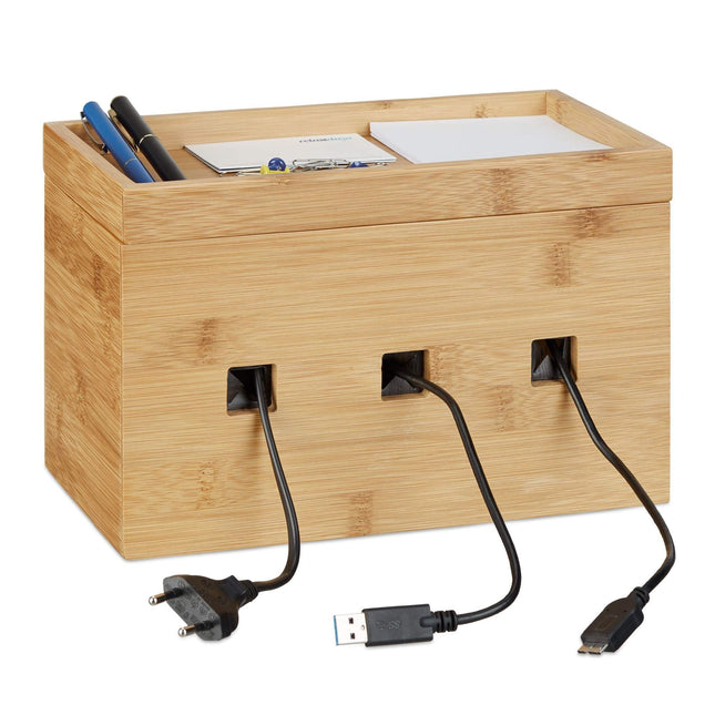 Bambus-Kabelbox