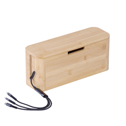 Kabelbox aus Bambus mit Magnetdeckel – Ordnung und Schutz