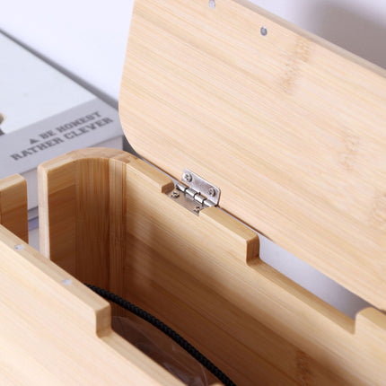 Kabelbox aus Bambus mit Magnetdeckel – Ordnung und Schutz