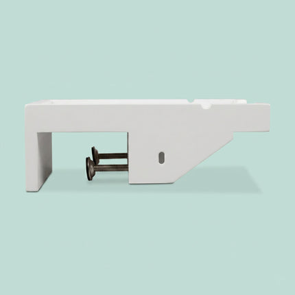 Bamboo Clamp-On Bedside Shelf with Cup Holder – White