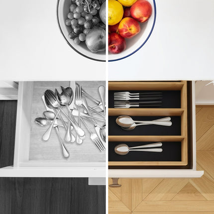 Bamboo Cutlery Tray – 6 Compartments, Drawer Organizer
