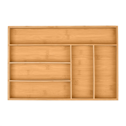 Bamboo Cutlery Tray with 6 Compartments
