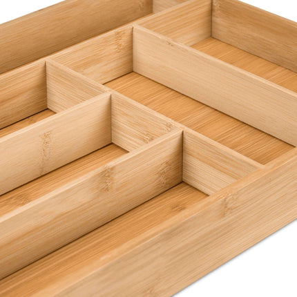 Bamboo Cutlery Tray with 6 Compartments