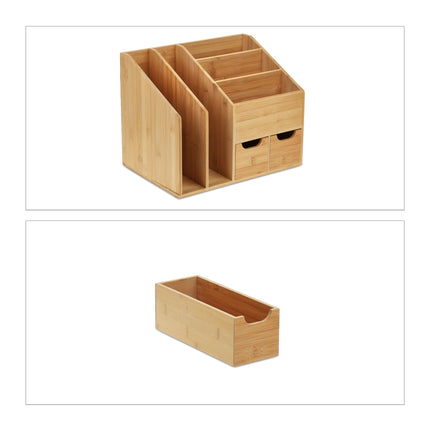 Schreibtisch-Organizer aus Bambus