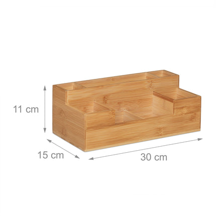 Bambus-Schreibtisch-Organizer