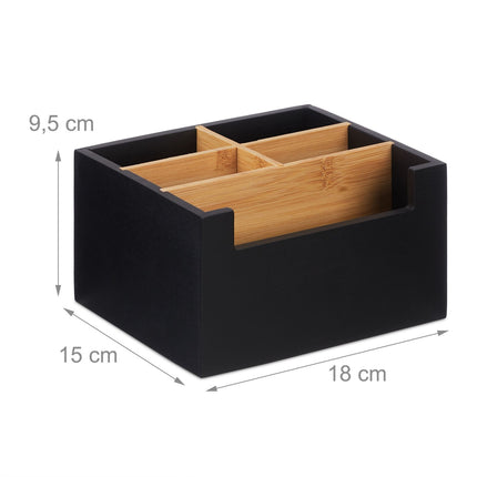 Bamboo Desk Organizer with 5 Compartments
