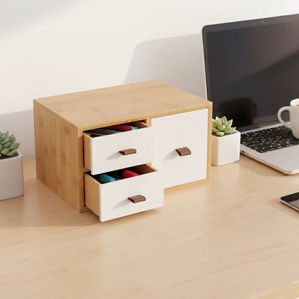 Bambus-Schubladenbox, 3-Schubladen-Organizer für Zuhause