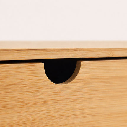 Bamboo Drawer Box Desk Organiser with 4 Drawers, 13.5 x 33 x 21 cm, Natural