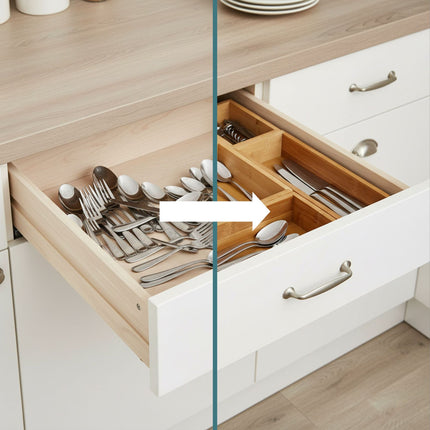 Bambus Schubladen Organizer Set, 5-teilig – Küche & Büro