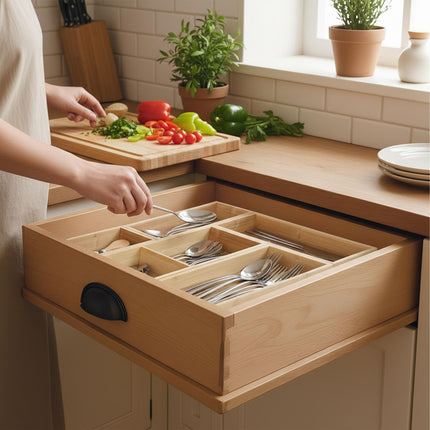 Bambus Schubladen Organizer Set, 5-teilig – Küche & Büro