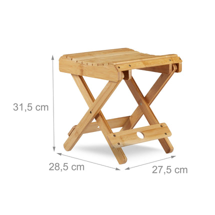 Bambus-Klapphocker