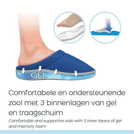 Bamboo Gel Slippers, Breathable, Size M 40/41