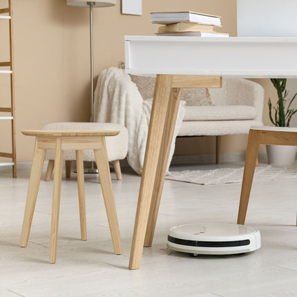 Bamboo Kitchen Stools, Set of 2, Moisture-Resistant