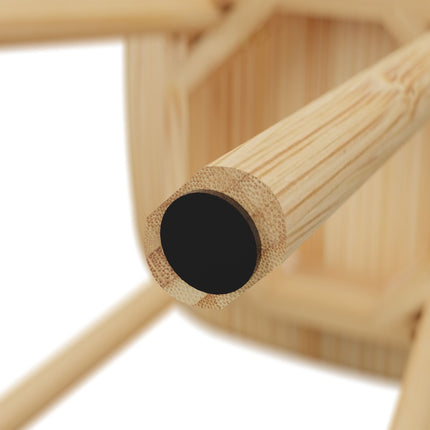 Bamboo Kitchen Stools, Set of 2, Moisture-Resistant