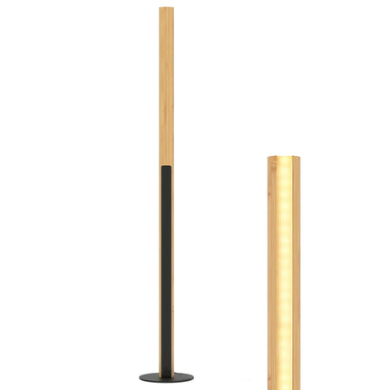 Bambus LED-Stehleuchte, dimmbar mit Fußschalter, 122 cm