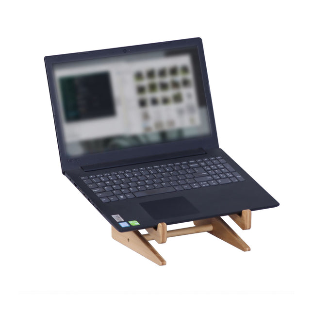 Laptop-Ständer aus Bambus, 10–15 Zoll, verstellbar