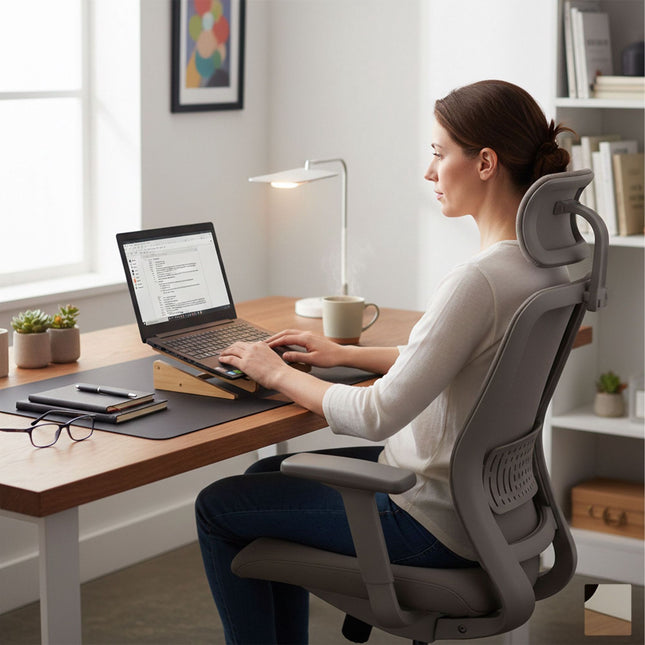 Laptop-Ständer aus Bambus, 10–15 Zoll, verstellbar