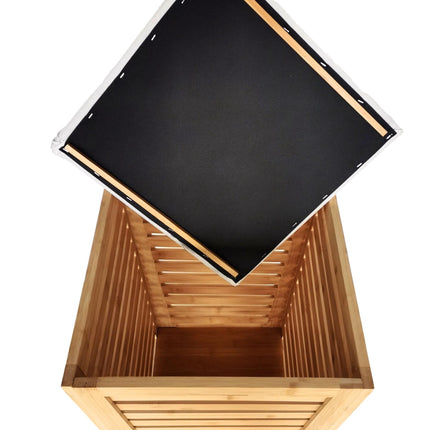 Bamboo Laundry Basket with Seat – Storage Stool