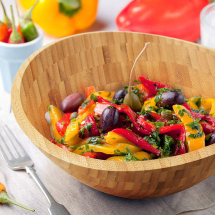 Bamboo Oval Salad Bowl – Natural, Easy to Clean