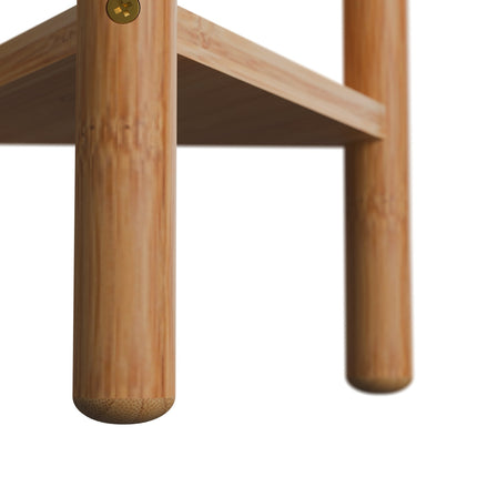 Bamboo & Plastic Indoor Plant Stand – Large Display Shelf