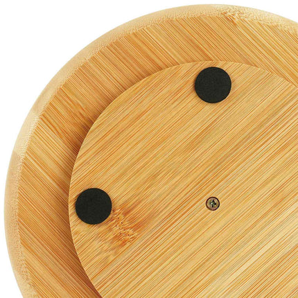 Bamboo Rotating Tray – 4 Compartments, Kitchen & Bath