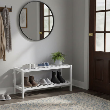 Bambus-Schuhregal, 3-stöckig, platzsparendes Design