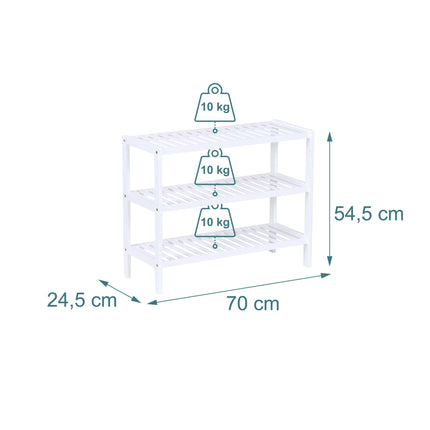 Bamboo Shoe Rack – 3-Tier, Space-Saving Design