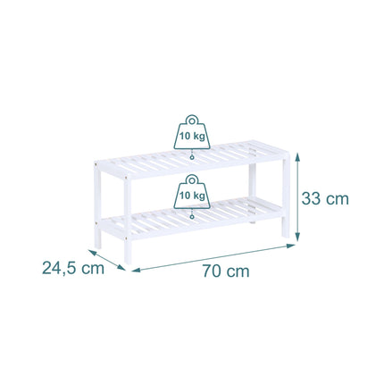 Bambus-Schuhregal, 3-stöckig, platzsparendes Design