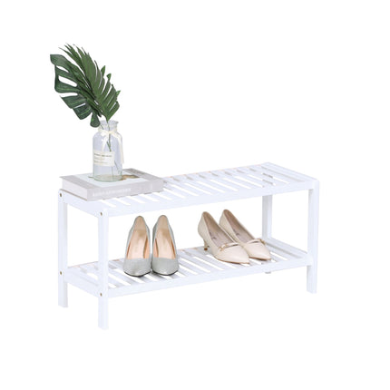 Bambus-Schuhregal, 3-stöckig, platzsparendes Design