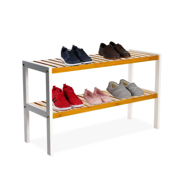 Bambus-Schuhregal – platzsparend, für 9 Paar Schuhe