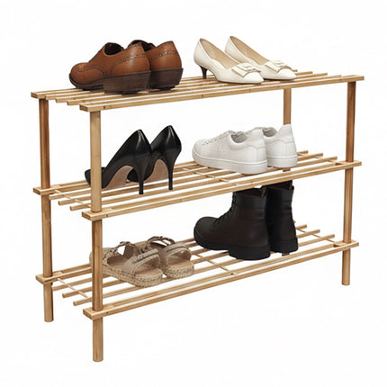Bambus-Schuhregal – Platzsparend, fasst 9 Paar