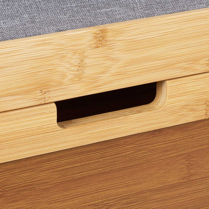 Bambus Schuhbank mit gepolstertem Sitz, fasst 8 Paar