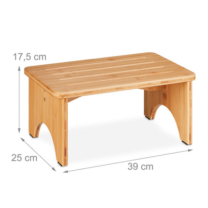 Bamboo Step Stool – Small, Moisture-Resistant