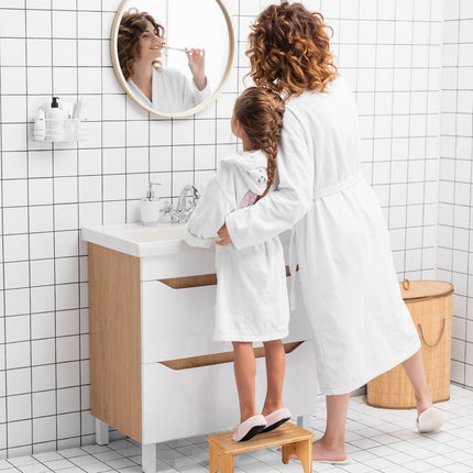 Bamboo Step Stool – Small, Moisture-Resistant