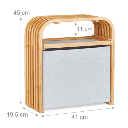 Bamboo Storage Ottoman