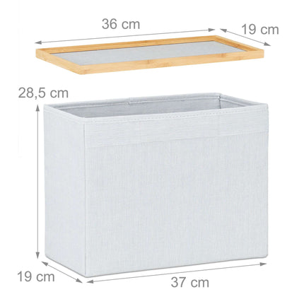 Bamboo Storage Ottoman