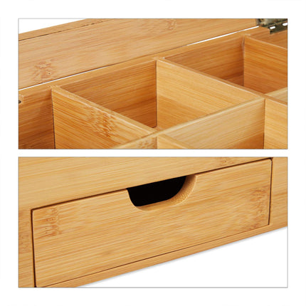 Teebox aus Bambus mit Schublade
