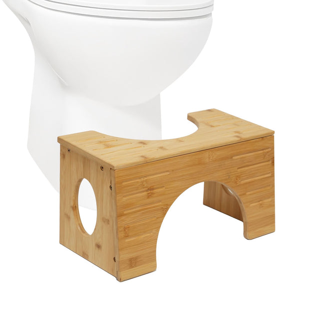 Bambus-Toilettenhocker – Höhenverstellbar