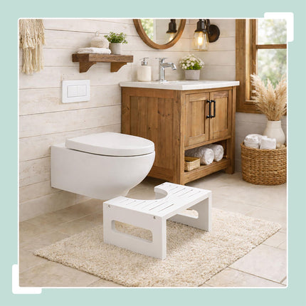 Bamboo Toilet Step Stool – Supports Healthy Bowel Movement