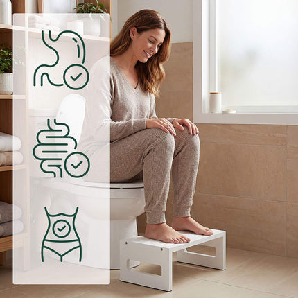 Bamboo Toilet Step Stool – Supports Healthy Bowel Movement